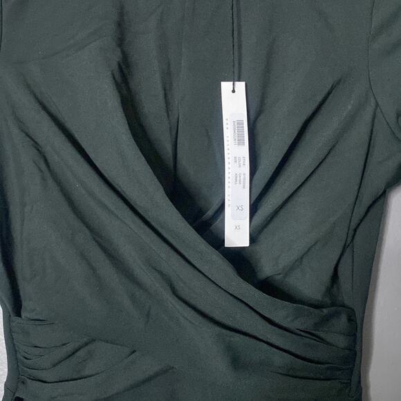 SUSANA MONACO x REVOLVE Caviar Green   Mock neck Mini Dress Grunge Whimsigoth XS - Picture 5 of 10